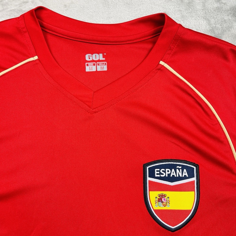 Espana Spain Soccer Jersey Mens Size Medium Futbol Shirt Top GOL Patch - Picture 2 of 6